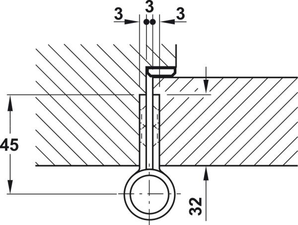 Objekttürband Stahl vernickelt matt VN 2929/120 für ungefälzte Objekttüren bis 120 kg Simonswerk